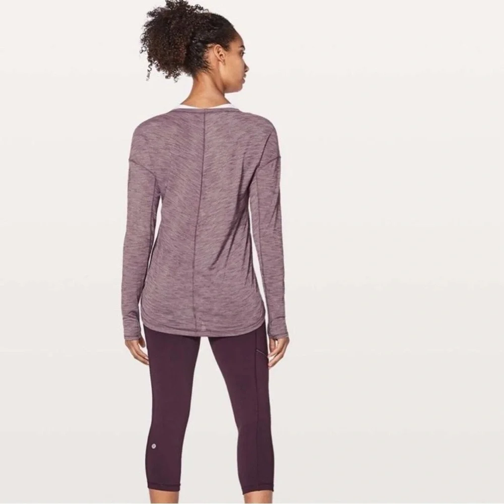 Lululemon Meant To Move Long Sleeve Top in Purple
